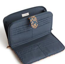 Load image into Gallery viewer, Large tab wallet Lotus Montage Roasted Pecan in Nylon