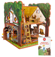 Load image into Gallery viewer, Goldilocks and the Three Bears Book and Play Set