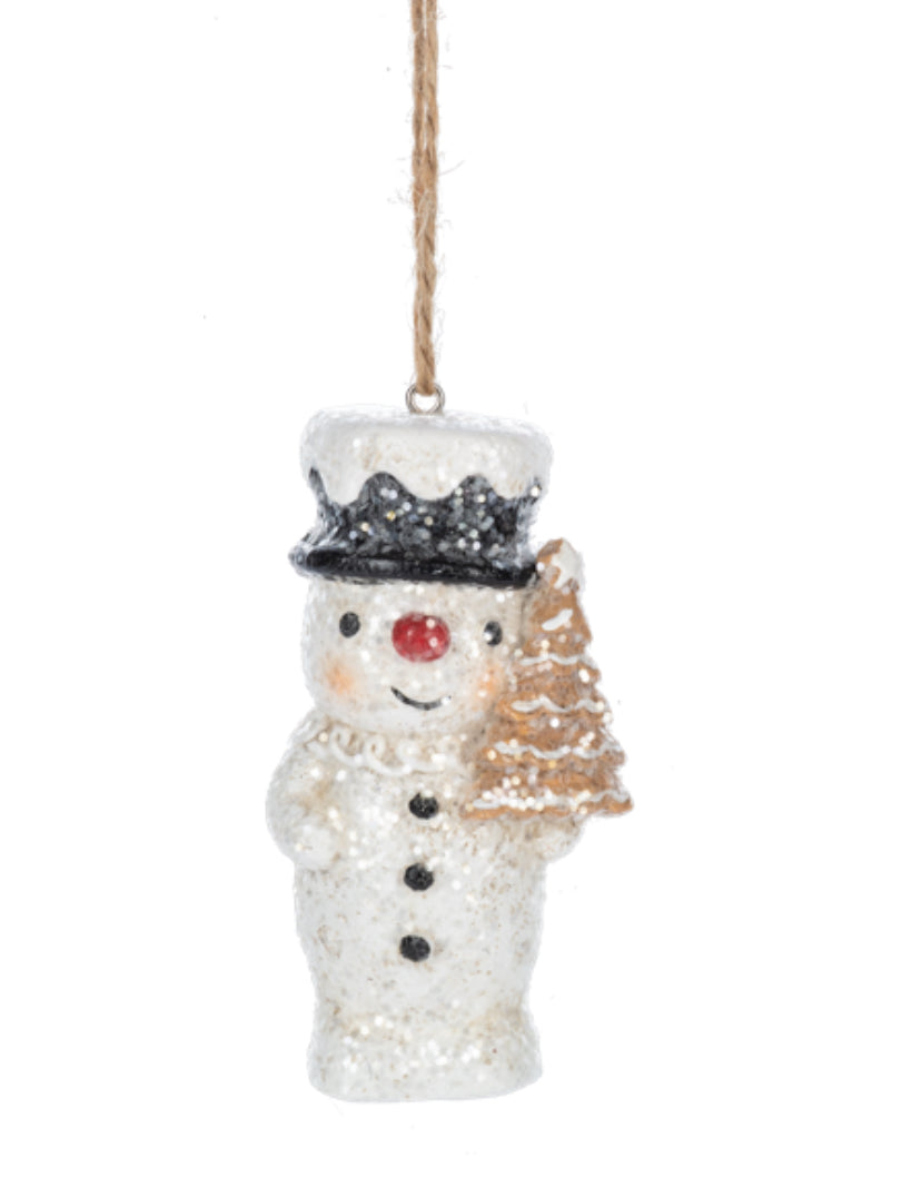 Snowman gingerbread tree ornament