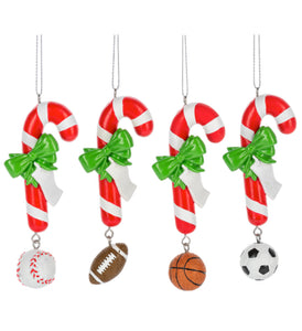 Candy cane sport ornament