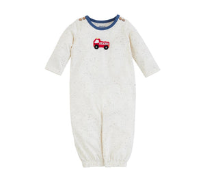 Fire truck convertible gown 0-3 mo
