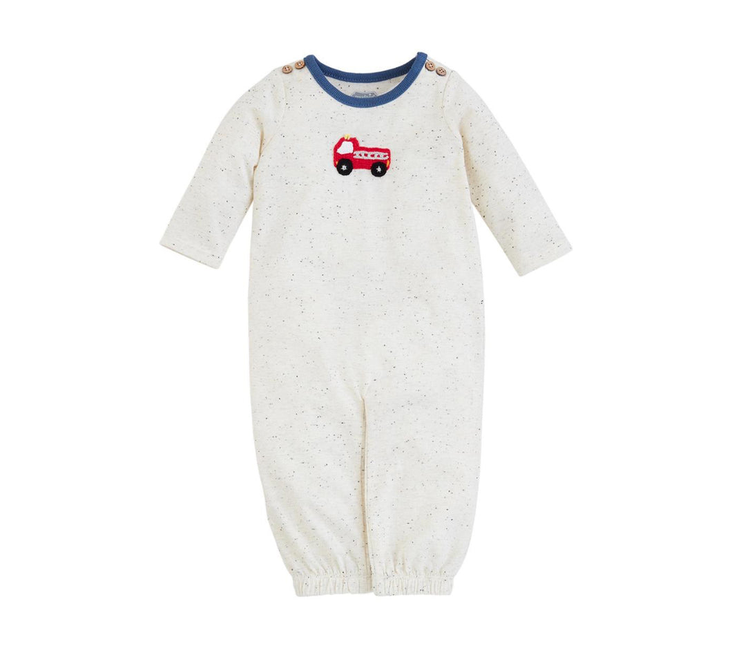 Fire truck convertible gown 0-3 mo