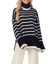 Load image into Gallery viewer, Black striped sweater
