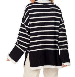 Black striped sweater