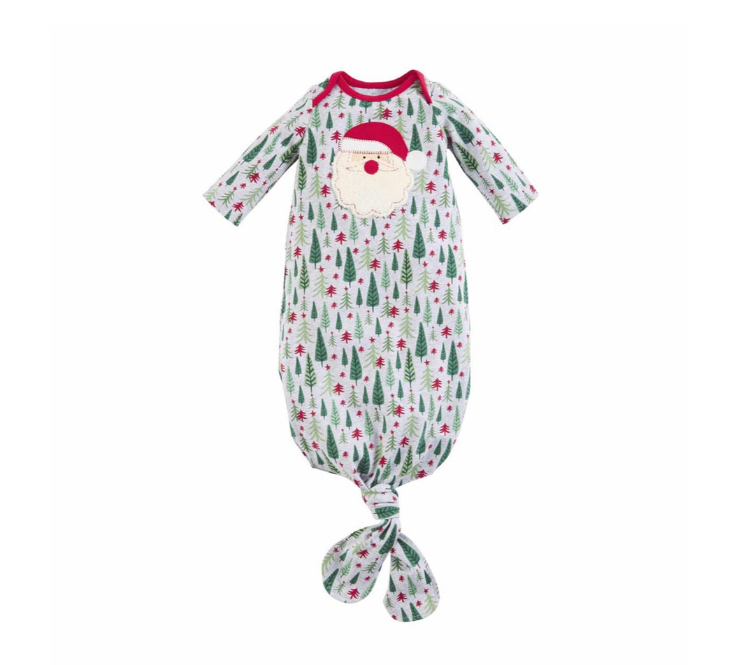 Santa PJ gown 0-3 mo