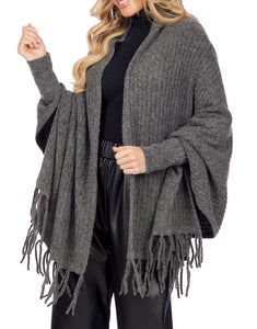 Cardigan wrap charcoal