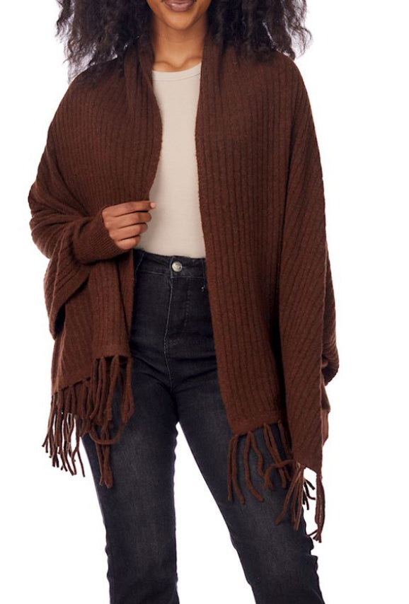 Cardigan wrap brown