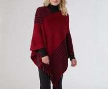 Load image into Gallery viewer, Asymmetrical poncho red
