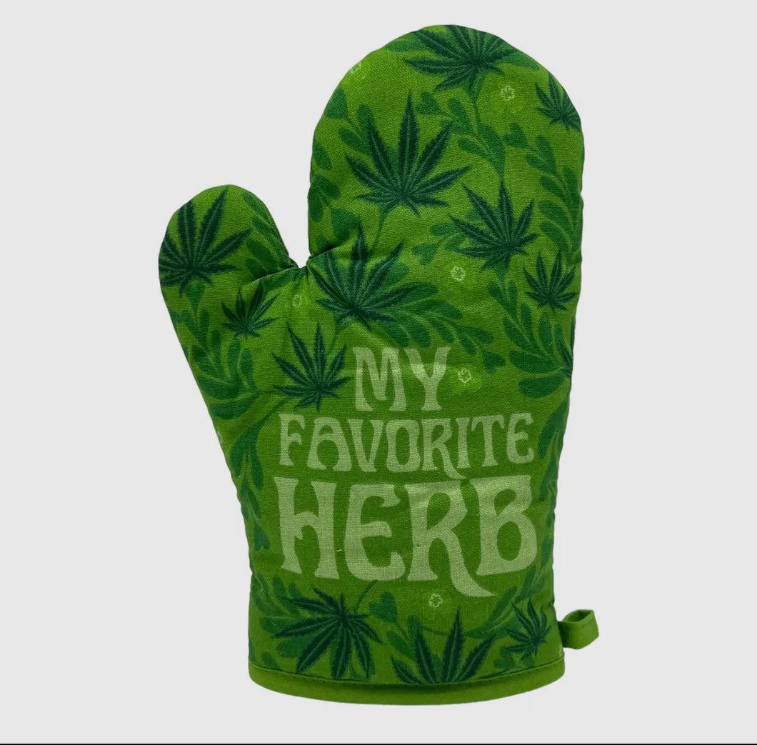 Favorite herb oven mitt
