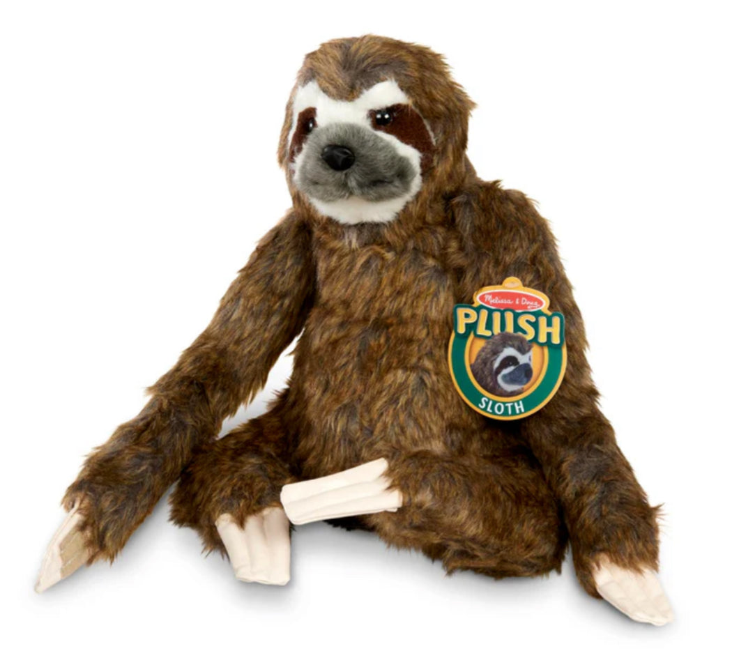 Lifelike sloth plush