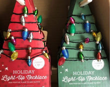 Load image into Gallery viewer, Holiday light up necklace
