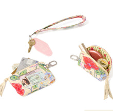 Load image into Gallery viewer, Dual pouch wide wristlet in all the pretty wildflowers
