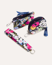 Load image into Gallery viewer, Dual pouch wide wristlet in poppy fields
