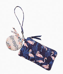 Beach Pouch Set in Flamingo party