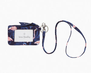 Zip ID Lanyard in Flamingo Party