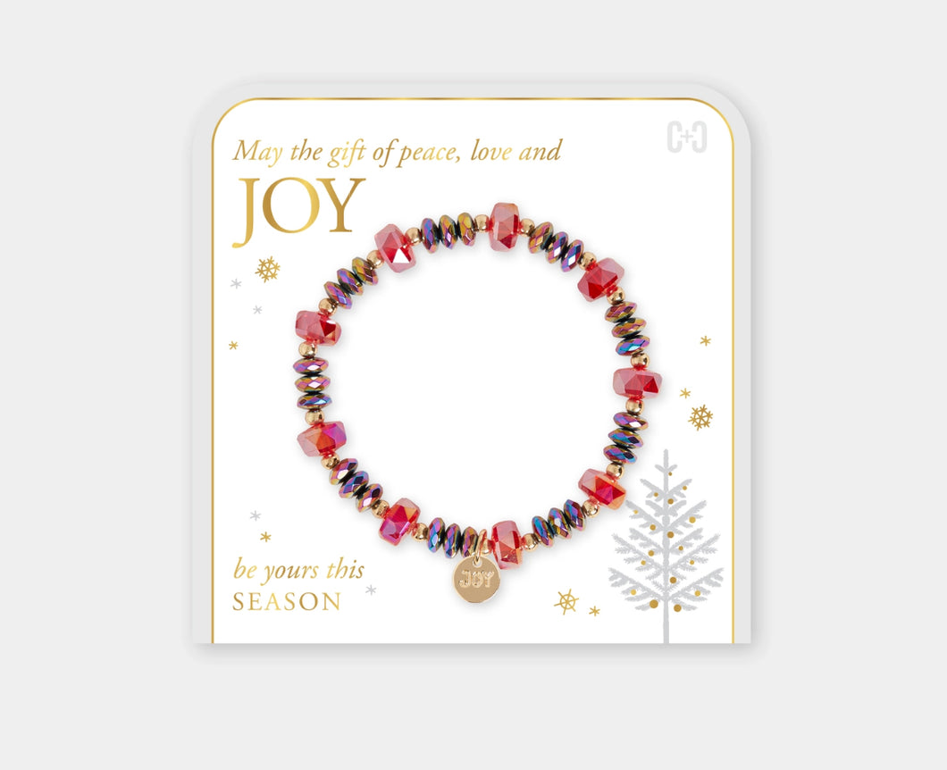 Joyful Christmas stretch bracelet