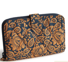 Load image into Gallery viewer, Large tab wallet Lotus Montage Roasted Pecan in Nylon
