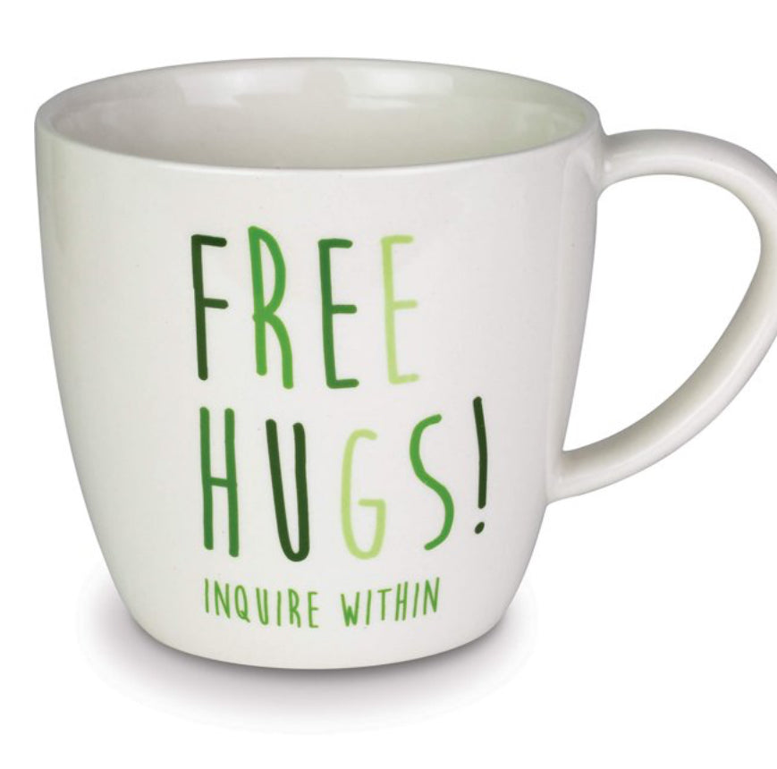 Free hugs mug