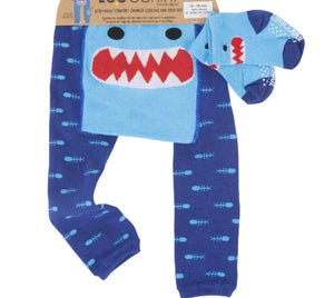 Shark crawler legging and sock set