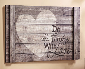 With love wall art