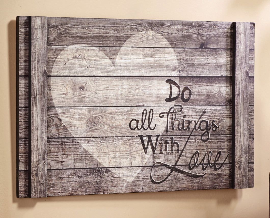 With love wall art