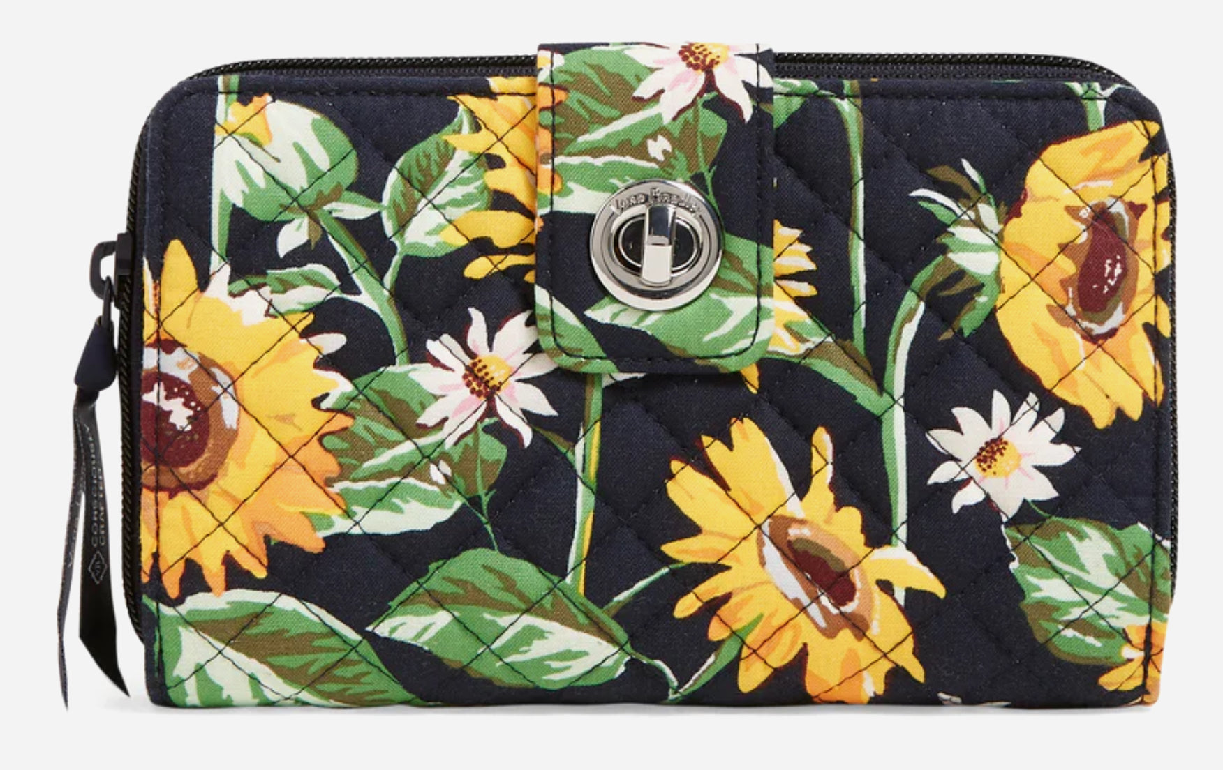 NWT Vera Bradley RFID Turnlock Turn Lock Wallet Falling Flowers - Travel  Safe