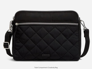 Triple Compartment Crossbody Bag in Performance Twill