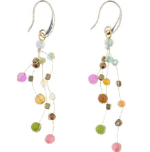 Load image into Gallery viewer, Multi strand silk and bead earrings
